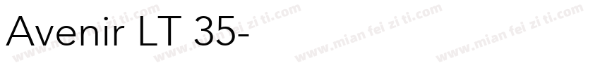 Avenir LT 35字体转换